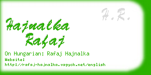 hajnalka rafaj business card